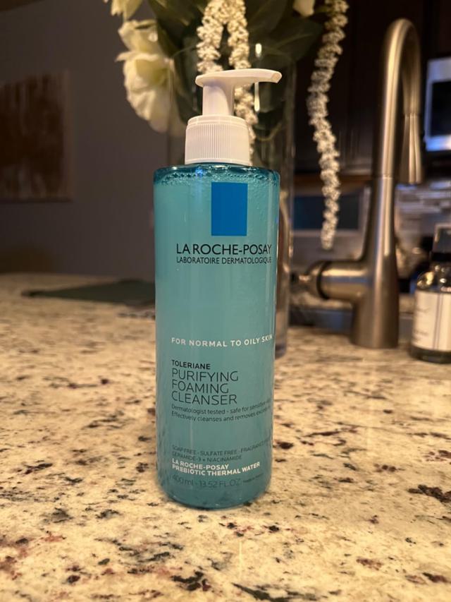 La Roche-Posay Toleriane Foaming Cleanser in use